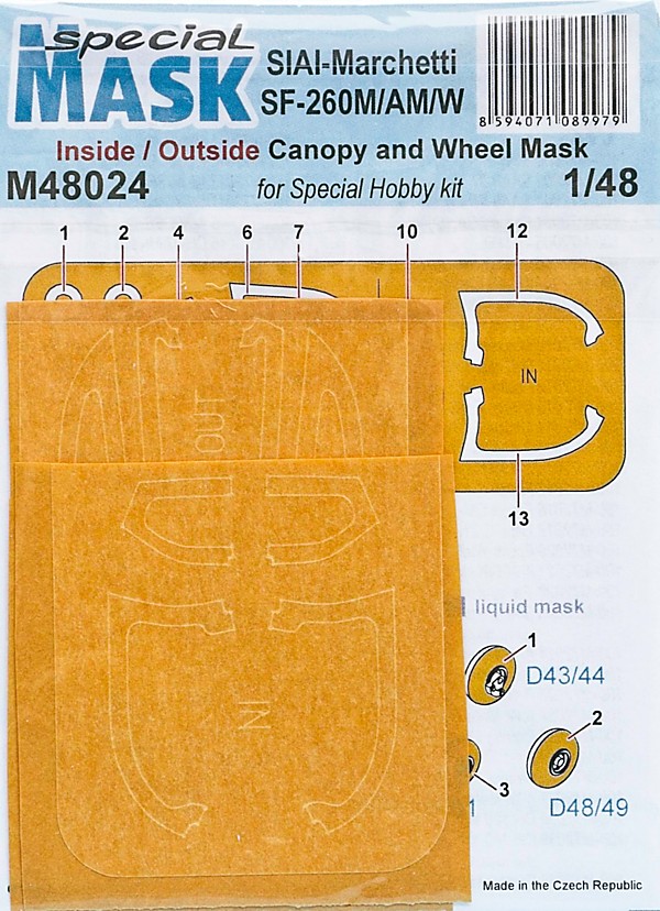 Special Mask - SIAI-Marchetti SF-260M/AM/W inside/outside mask