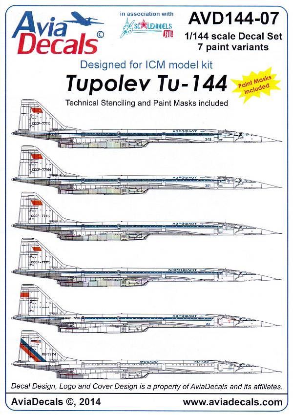 Avia Decals - Tupolev Tu-144
