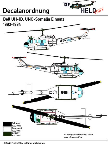 DF Helo Stuff - Bell UH-1D UNO Somalia Einsatz