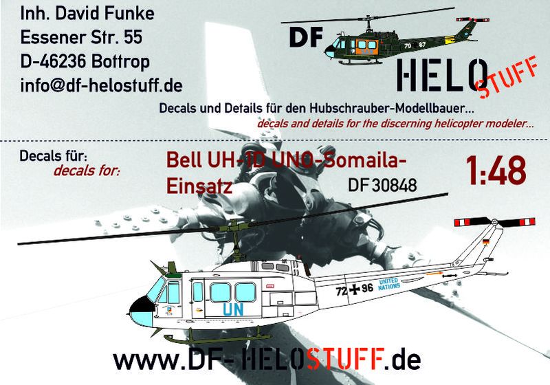 DF Helo Stuff - Bell UH-1D UNO Somalia Einsatz