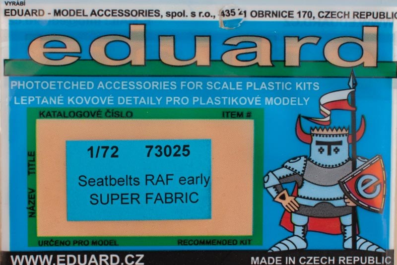 Eduard Ätzteile - Seatbelts RAF Early Super Fabric