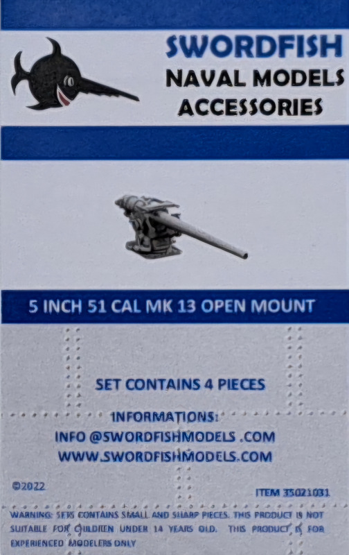 Swordfish Models  - 5 Inch 51 Cal. Mk. 13 Open Mount