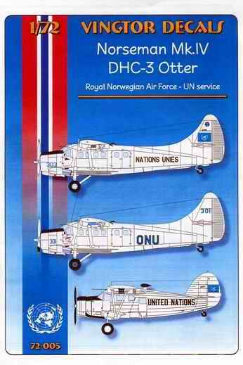 Vingtor Decals - Norseman Mk.IV & DHC-3 Otter United Nations