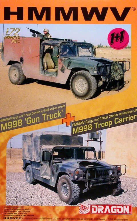 Dragon - M998 GUN TRUCK & M998 Troop Carrier