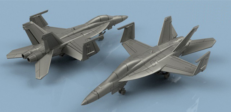 F/A-18F Super Hornet mit eingefalteten Tragflächen