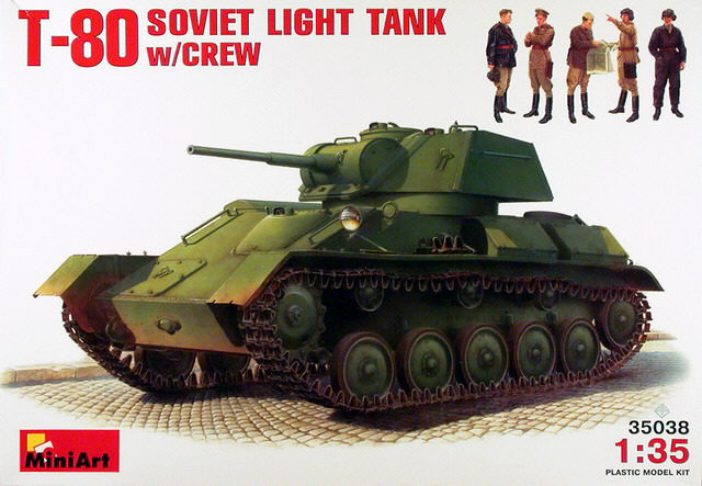 MiniArt - T-80 Soviet Light Tank with Crew