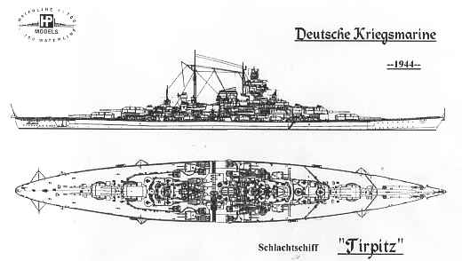 HP-Models - Schlachtschiff Tirpitz 1944