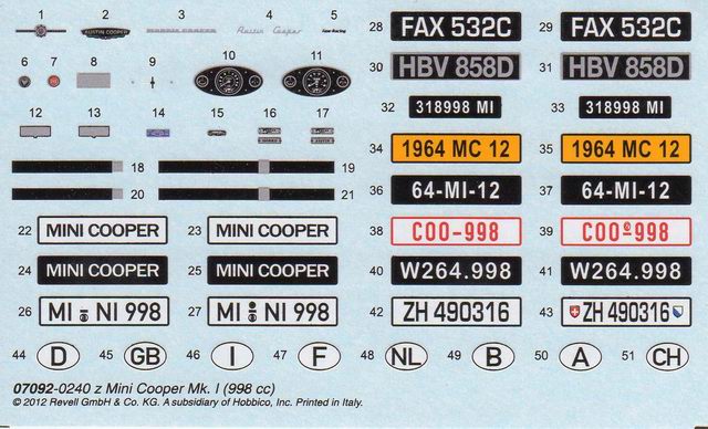 Revell - Mini Cooper 998 Mk.I
