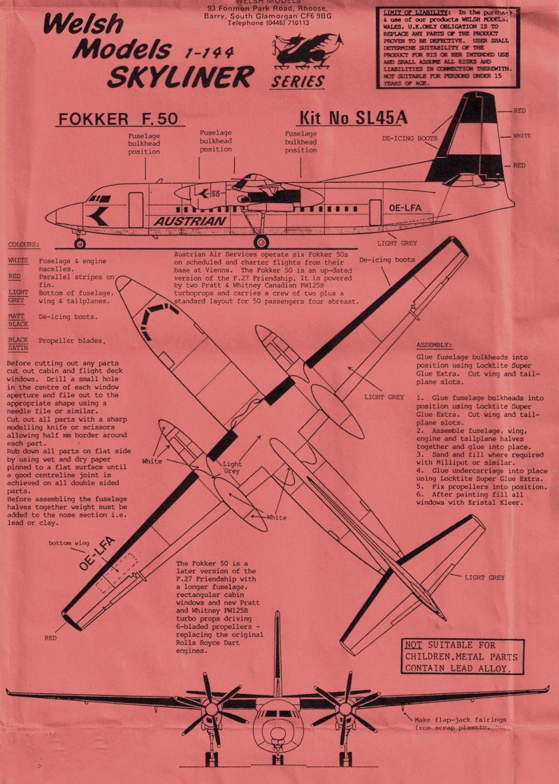 Welsh Models - Fokker 50