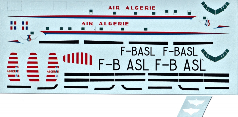 Die beiden Decalblätter, das obere ist Laserdruck, daher Blatt 2 mit weißem Grund