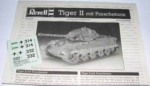 Revell - Tiger II Ausf. B Porsche Turm