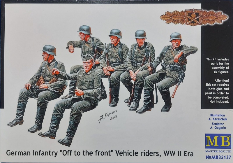 Master Box LTD - German Infantry „Off to the front“ Vehicle riders, WWII Era 