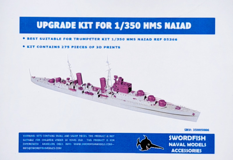 Swordfish Models  - Royal Navy HMS Naiad Upgrade Kit 