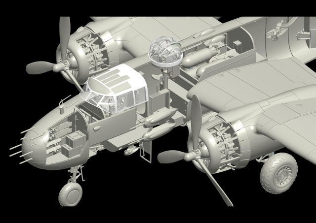 HK-Models - B-25J Mitchell The Strafer