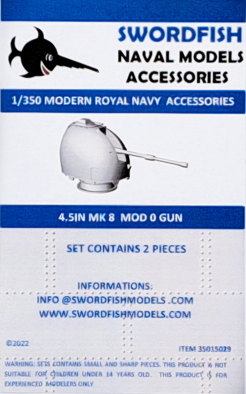 Swordfish Models  - 4,5IN Mk. 8 Mod 0 Gun