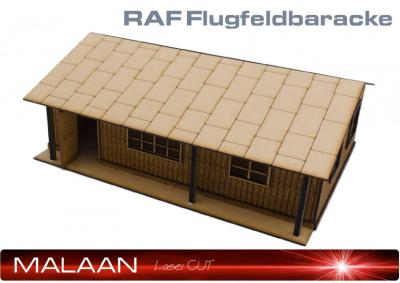 Modellbau Lasercut - RAF Flugfeldbaracke