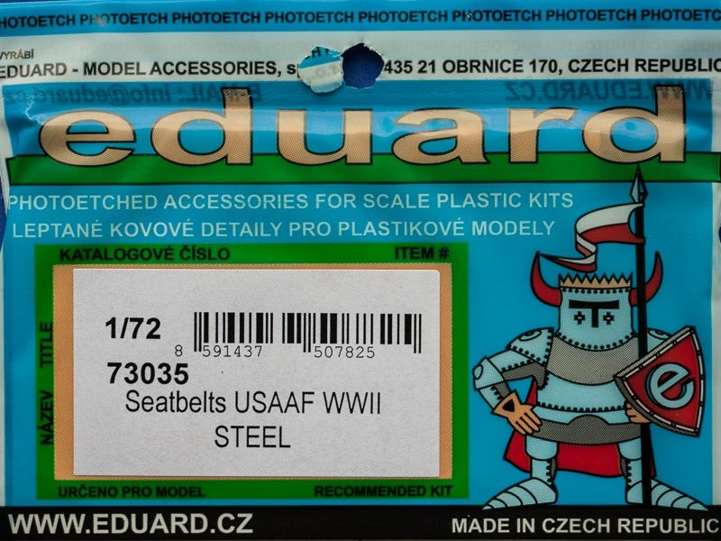 Eduard Ätzteile - Seatbelts USAAF WWII Steel