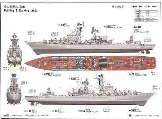 Trumpeter - Russian Navy Slava-Class-Cruiser Marshal Ustinov