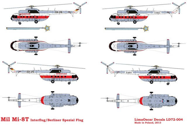 LimaOscar Decals - Mil Mi-8T Interflug/Berliner Spezial Flug