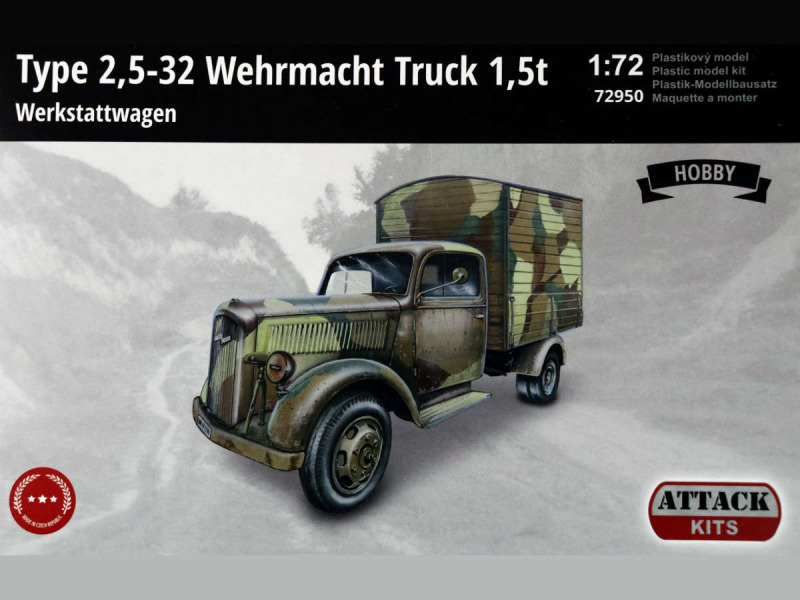 Attack Hobby Kits - Type 2,5-32 Wehrmacht Truck 1,5t Werkstattwagen
