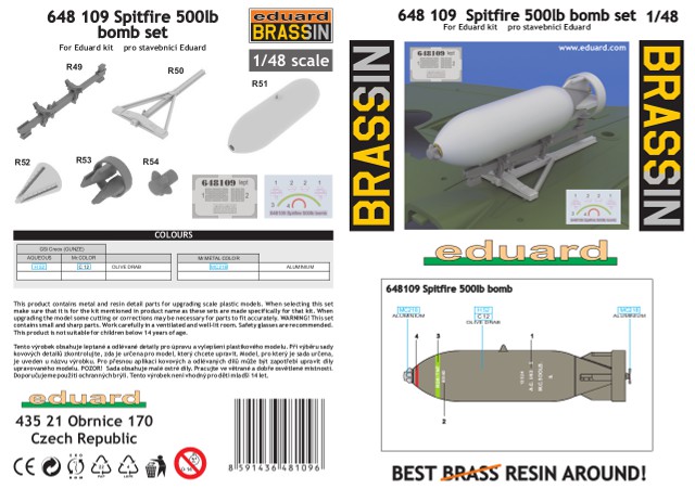 Eduard Brassin - Spitfire 500lb bomb set 