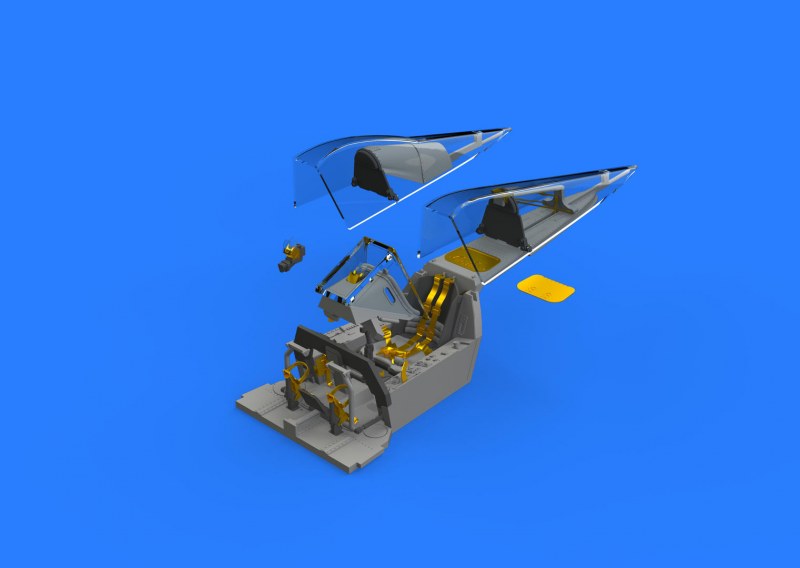 Das Cockpit als CAD-Grafik (Quelle: Eduard)
