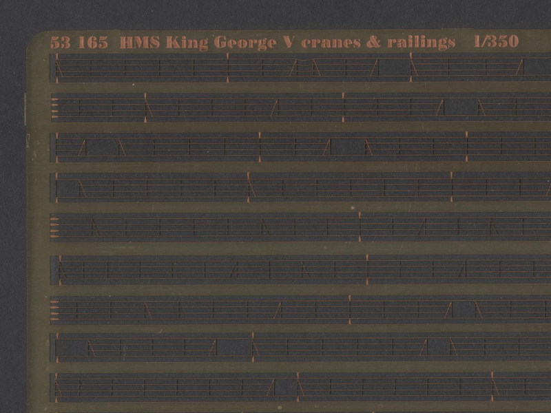Eduard Ätzteile - HMS King George V cranes & railings