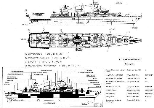 NNT Modell+Buch - Fregatte Brandenburg F123