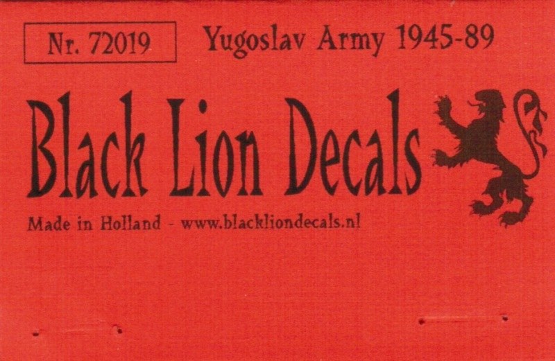 Black Lion Decals - Yugoslav Army 1945-89