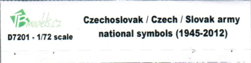 TB Models - Czechoslovak/Czech/Slovak army national symbols (1945-2012)