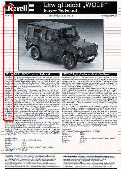 Seite 1 der Bauanleitung mit dem Stahldraht für die Funk-Antenne