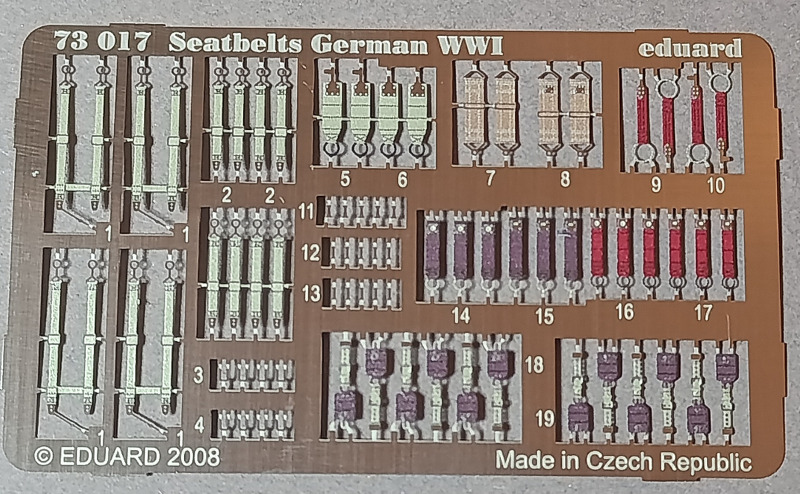 Eduard Ätzteile - Seatbelts German WWI