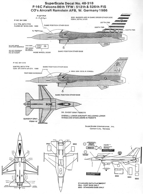 Superscale International - F-16 Kommandeursmaschinen
