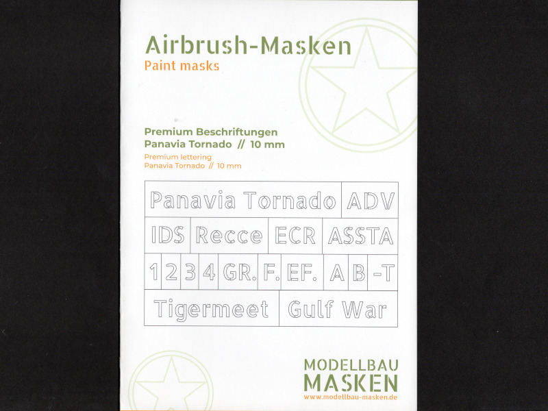 Modellbau-Masken - Panavia Tornado