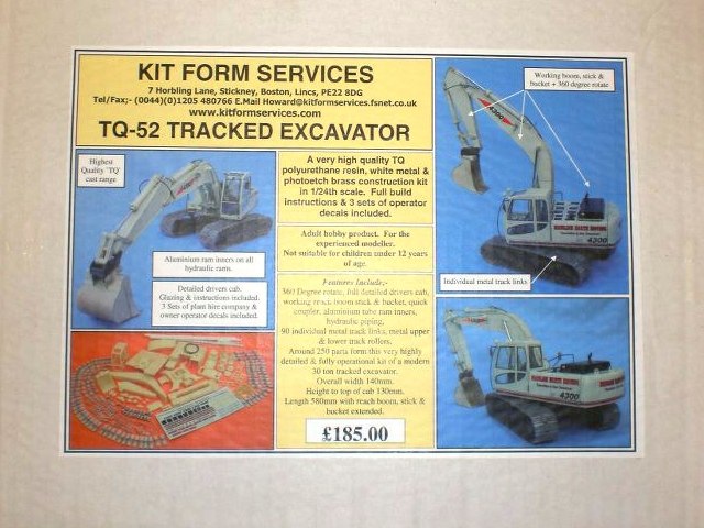 Kit Form Services - Tracked Excavator
