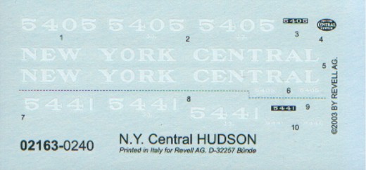 Revell - N.Y. Central Hudson Steam Locomotive