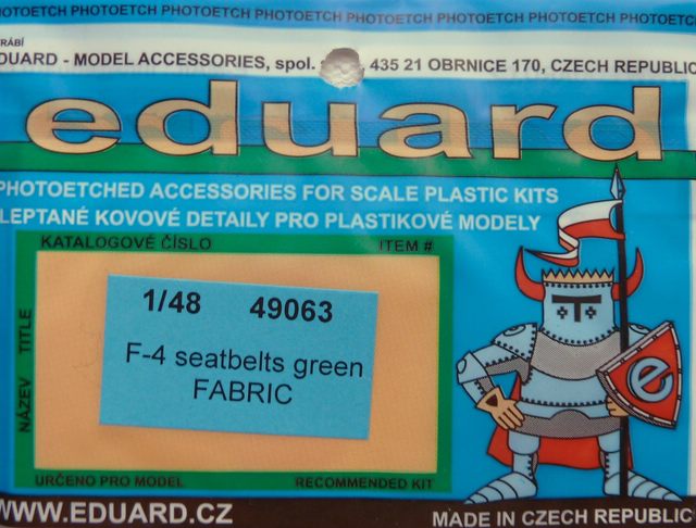 Eduard Ätzteile - F-4 seatbelts green fabric