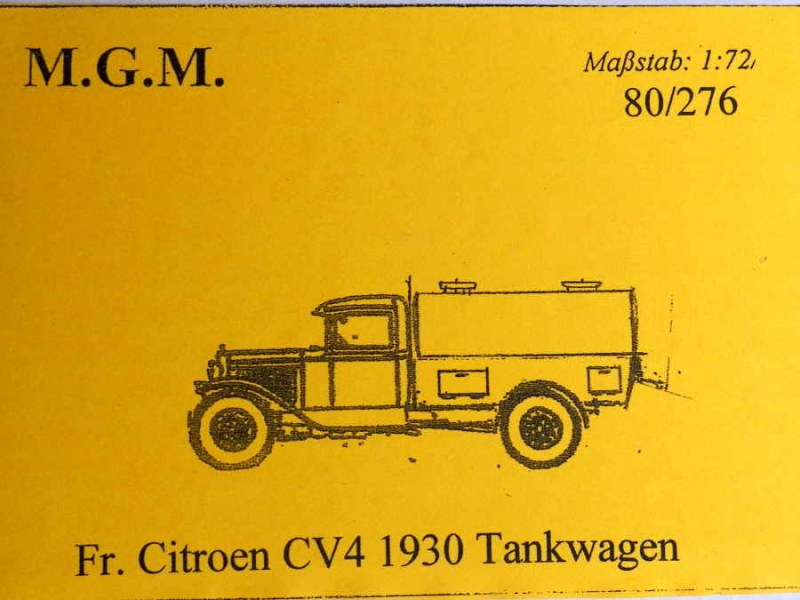 M.G.M. - Citroen CV4 Tankwagen