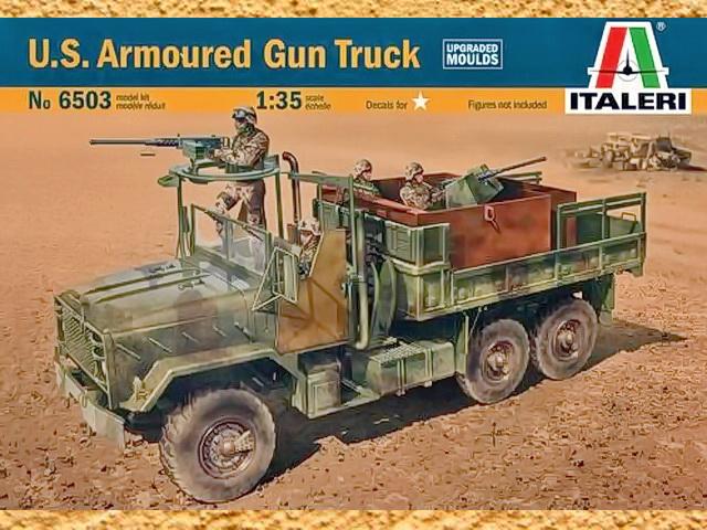 Bausatz-Cover des U.S. Armoured Gun Truck (Id.Nr.6503) von Italeri  