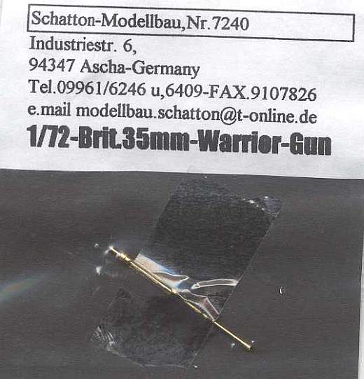 Schatton Modellbau - 35mm Rohr für Schützenpanzer Warrior