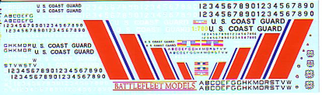 Battlefleet Models - US Coast Guard Decals