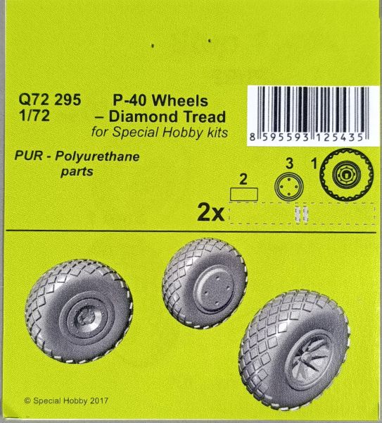 CMK - P-40 Wheels Diamond Tread