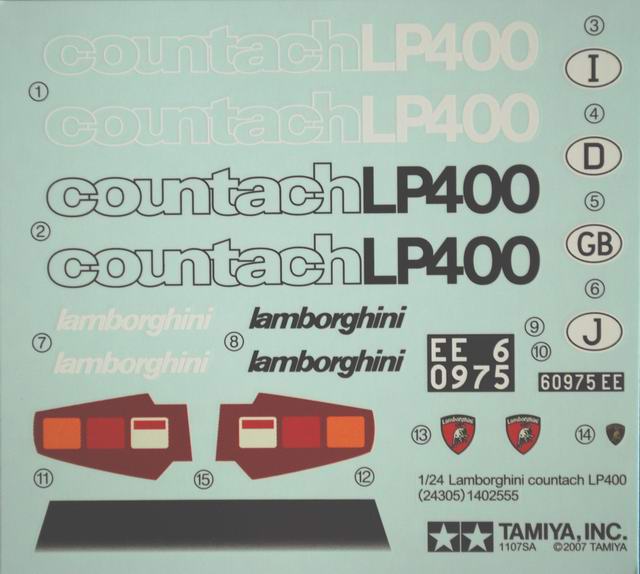 Tamiya - Lamborghini countach LP400