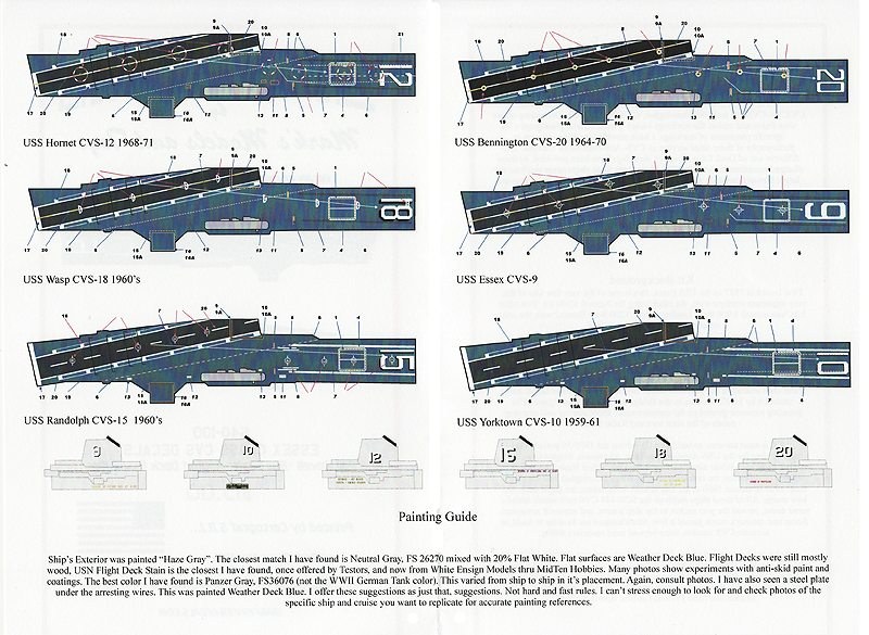 Starfighter Decals - Essex Class CVS Decals