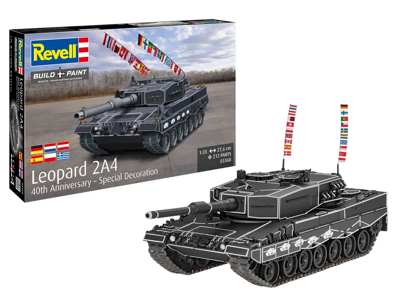 Das zusammengebaute und lackierte Modell vor der Modellverpackung (Grafik: Revell).