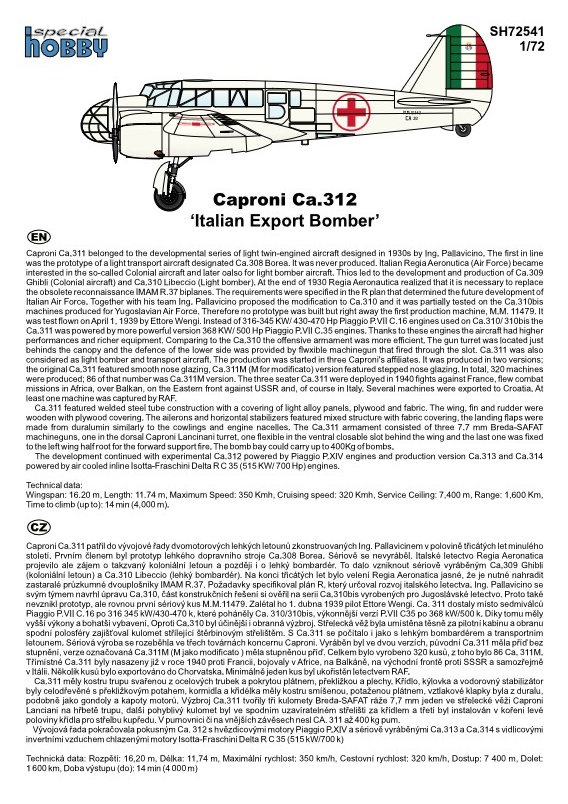 Caproni Ca.312 "Italien Export Bomber"