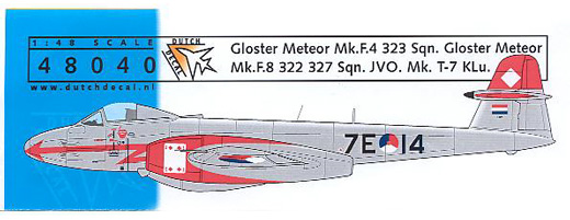 Dutchdecal - Gloster Meteor MK 4, MK 8 & MKT 7