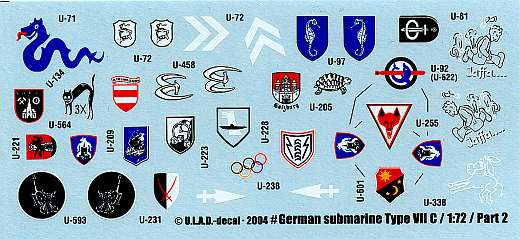 U.L.A.D. - Decalsatzes für das Revell U-Boot VII-C