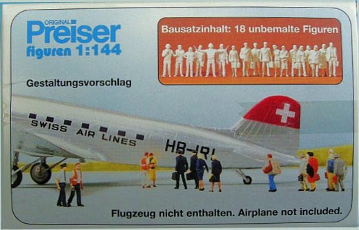Preiser - Zivile Flugzeugpassagiere und Personal