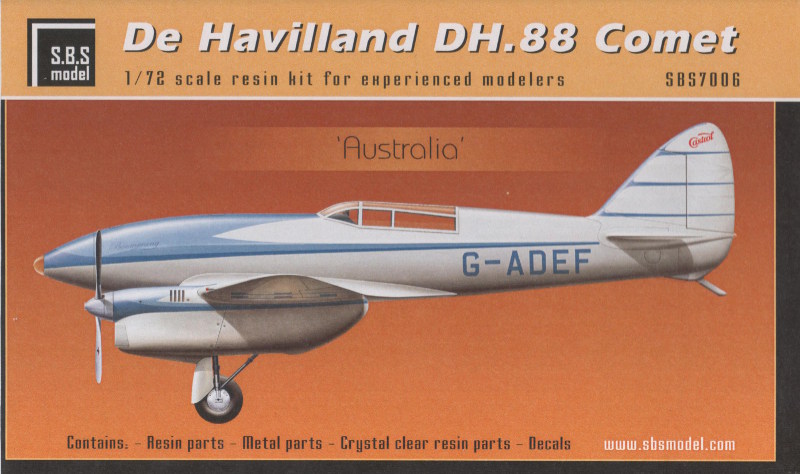 S.B.S Model - De Havilland DH.88 Comet Australia